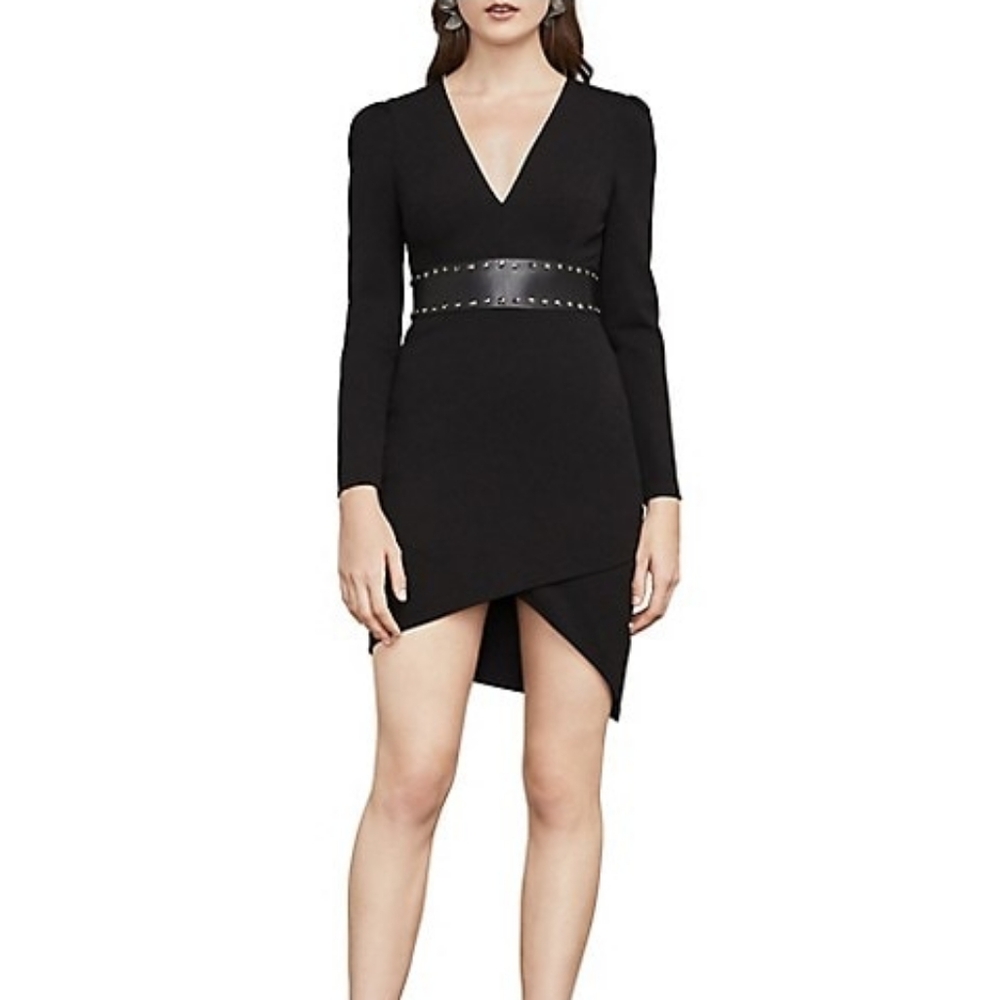 BCBGMaxazria Natalea cutout studded mini dress